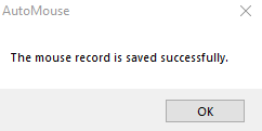 mouse recording saved