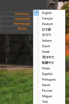 language settings for AutoMouse