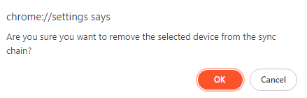 removing synced devices from Brave sync chain
