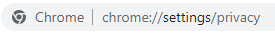 accessing chrome privacy settings