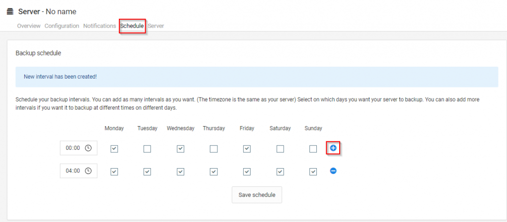 choosing when to run backups in Backup Bird