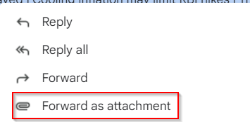 attaching single message as attachment in Gmail