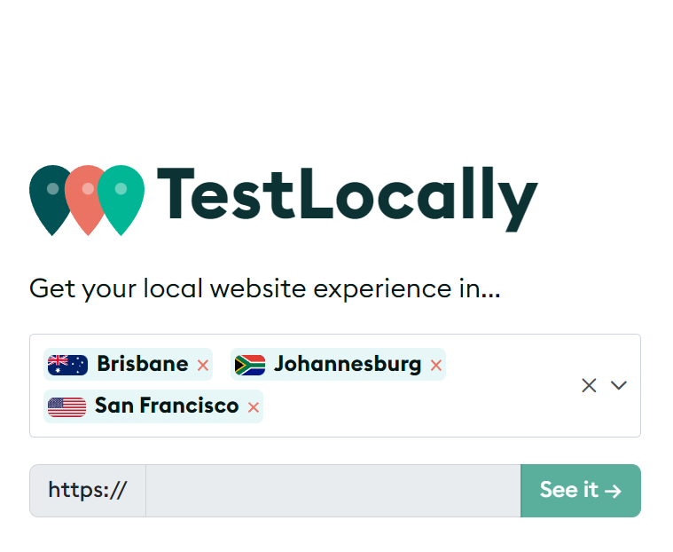 testlocally geo-browsing service