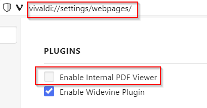 accessing Vivaldi's webpage settings