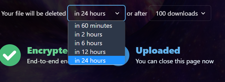 Setting time limits for expiring files in Wormhole