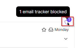 email trackers are blocked automatically