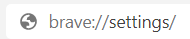 accessing Brave browser settings