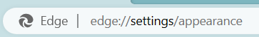 Edge appearance settings