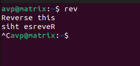 Rev command in Linux