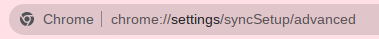 Accessing Chrome sync settings