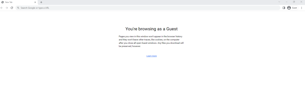 guest mode browsing in Chrome