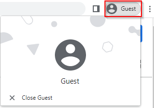 exit guest mode in Chrome