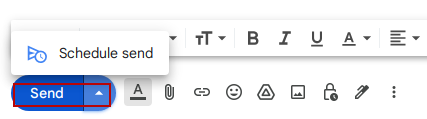 Schedule send in Gmail