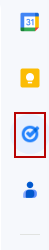 Tasks button in Gmail sidebar