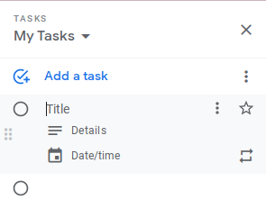 adding a task in Gmail