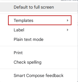 Save message drafts as Gmail templates