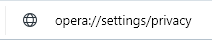 accessing opera privacy settings