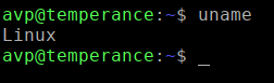 Using the uname command in Linux