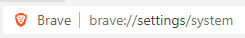 accessing Brave browser system settings
