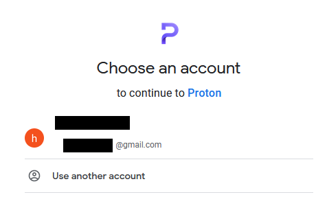 Choose a Gmail account to be forwarded to Proton Mail