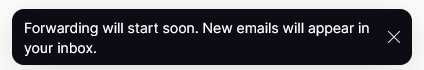 Forwarding is setup in Proton Mail