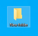 create a new folder on Windows 10 desktop