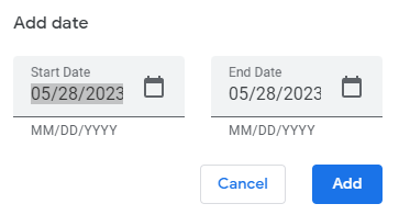 Date range to be excluded from Google Photos memories