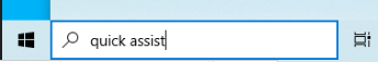 search for quick assist in Windows 10