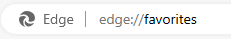 accessing Edge favorites settings