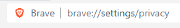 accessing brave browser privacy settings