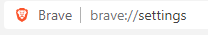 accessing Brave browser settings