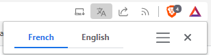 Auto translation feature offered by Brave browser