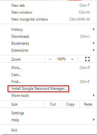 install Google Password Manager in Chrome