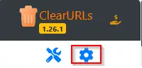 ClearURLs settings icon