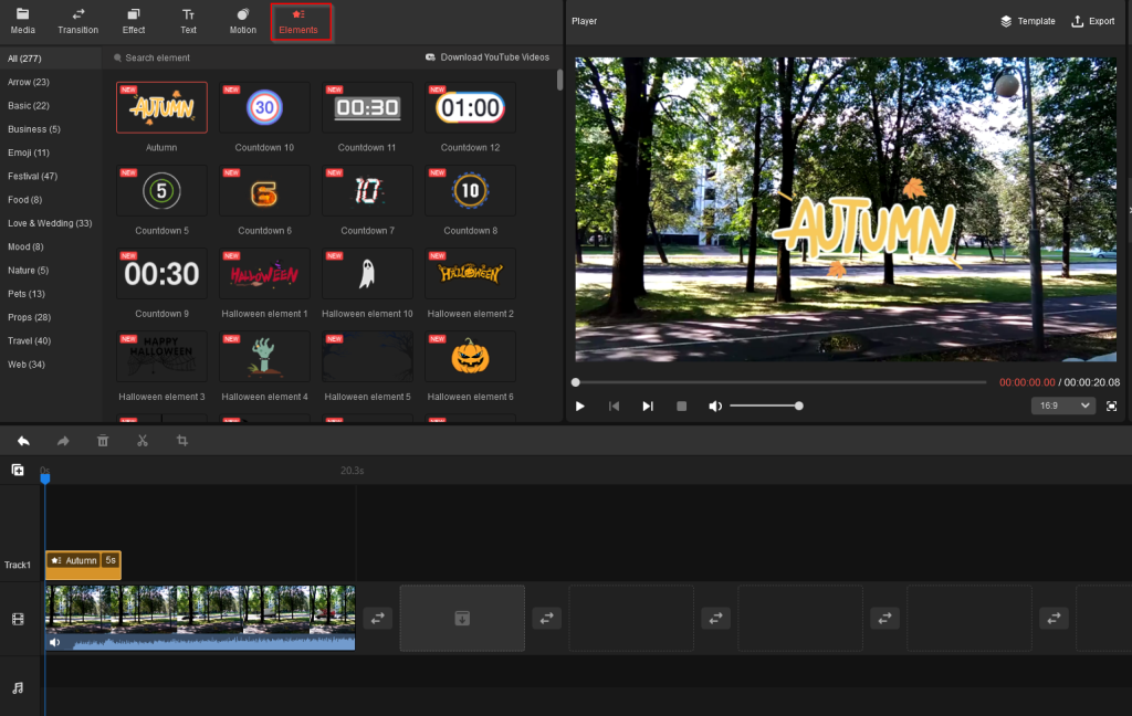 Add stickers and other elements to videos