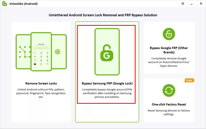 bypass FRP with iToolab UnlockGo Android 