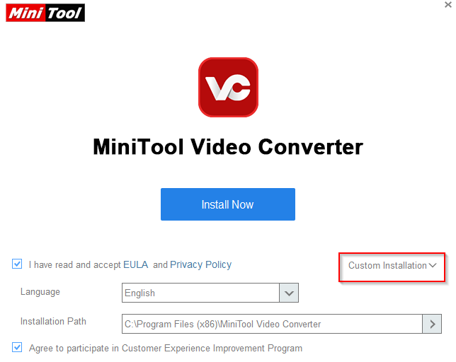 MiniTool Video Converter installation