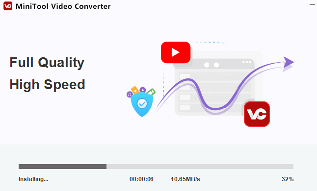 MiniTool Video Converter installation in progress