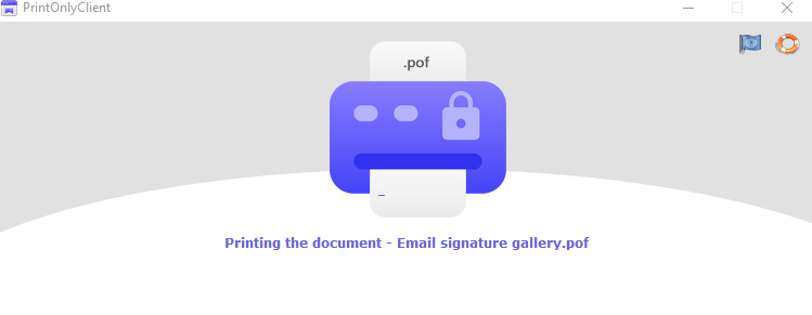Printing documents through PrintOnlyClient