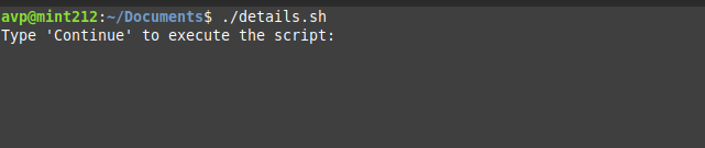 running a shell script that require user input