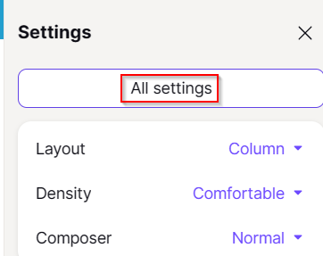 Accessing all Proton Mail settings