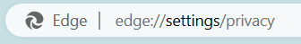 Edge privacy settings