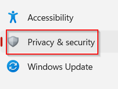 Privacy & security settings in Windows 11