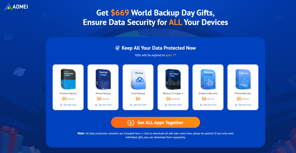 AOMEI World Backup Day giveaway