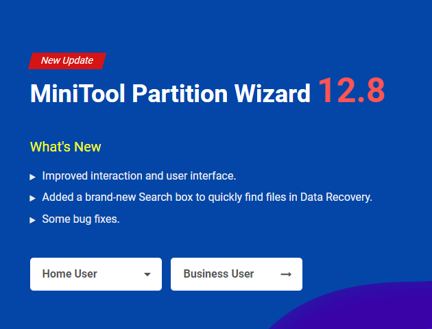 MiniTool Partition Wizard 12.8