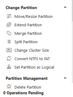 partition settings in MiniTool Partition Wizard 12.8