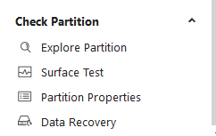 partition test options