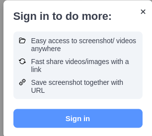 sign-in for dashboard access in Awesome Screen Recorder