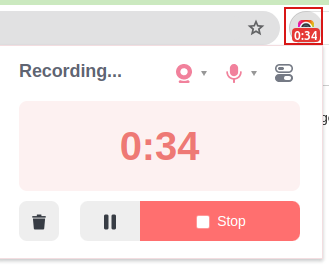 recording in progress using Awesome Screen Recorder