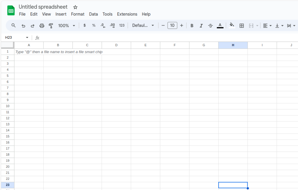 new Google Sheets